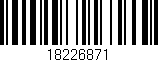 Código de barras (EAN, GTIN, SKU, ISBN): '18226871'