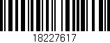 Código de barras (EAN, GTIN, SKU, ISBN): '18227617'