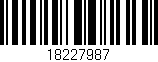 Código de barras (EAN, GTIN, SKU, ISBN): '18227987'