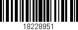 Código de barras (EAN, GTIN, SKU, ISBN): '18228951'