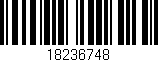 Código de barras (EAN, GTIN, SKU, ISBN): '18236748'