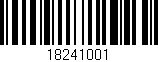 Código de barras (EAN, GTIN, SKU, ISBN): '18241001'