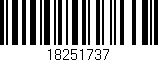 Código de barras (EAN, GTIN, SKU, ISBN): '18251737'
