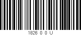 Código de barras (EAN, GTIN, SKU, ISBN): '1826_0_0_U'