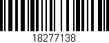 Código de barras (EAN, GTIN, SKU, ISBN): '18277138'