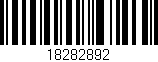 Código de barras (EAN, GTIN, SKU, ISBN): '18282892'