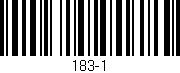 Código de barras (EAN, GTIN, SKU, ISBN): '183-1'