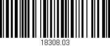 Código de barras (EAN, GTIN, SKU, ISBN): '18308.03'