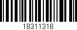Código de barras (EAN, GTIN, SKU, ISBN): '18311316'
