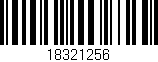 Código de barras (EAN, GTIN, SKU, ISBN): '18321256'