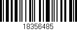 Código de barras (EAN, GTIN, SKU, ISBN): '18356485'