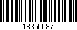 Código de barras (EAN, GTIN, SKU, ISBN): '18356687'