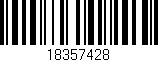 Código de barras (EAN, GTIN, SKU, ISBN): '18357428'