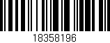 Código de barras (EAN, GTIN, SKU, ISBN): '18358196'