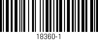 Código de barras (EAN, GTIN, SKU, ISBN): '18360-1'