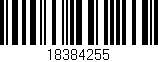 Código de barras (EAN, GTIN, SKU, ISBN): '18384255'