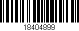 Código de barras (EAN, GTIN, SKU, ISBN): '18404899'