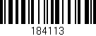 Código de barras (EAN, GTIN, SKU, ISBN): '184113'