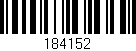 Código de barras (EAN, GTIN, SKU, ISBN): '184152'
