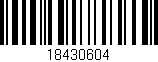 Código de barras (EAN, GTIN, SKU, ISBN): '18430604'