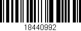 Código de barras (EAN, GTIN, SKU, ISBN): '18440992'