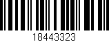 Código de barras (EAN, GTIN, SKU, ISBN): '18443323'