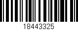 Código de barras (EAN, GTIN, SKU, ISBN): '18443325'