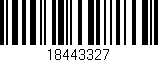 Código de barras (EAN, GTIN, SKU, ISBN): '18443327'