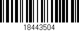 Código de barras (EAN, GTIN, SKU, ISBN): '18443504'