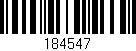 Código de barras (EAN, GTIN, SKU, ISBN): '184547'