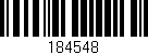 Código de barras (EAN, GTIN, SKU, ISBN): '184548'