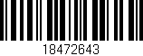 Código de barras (EAN, GTIN, SKU, ISBN): '18472643'
