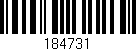 Código de barras (EAN, GTIN, SKU, ISBN): '184731'