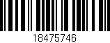 Código de barras (EAN, GTIN, SKU, ISBN): '18475746'