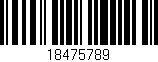 Código de barras (EAN, GTIN, SKU, ISBN): '18475789'