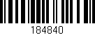 Código de barras (EAN, GTIN, SKU, ISBN): '184840'
