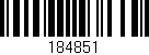 Código de barras (EAN, GTIN, SKU, ISBN): '184851'
