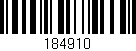 Código de barras (EAN, GTIN, SKU, ISBN): '184910'