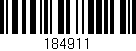 Código de barras (EAN, GTIN, SKU, ISBN): '184911'