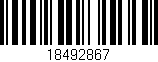 Código de barras (EAN, GTIN, SKU, ISBN): '18492867'