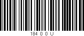 Código de barras (EAN, GTIN, SKU, ISBN): '184_0_0_U'