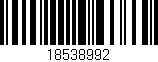 Código de barras (EAN, GTIN, SKU, ISBN): '18538992'