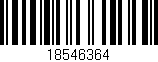 Código de barras (EAN, GTIN, SKU, ISBN): '18546364'