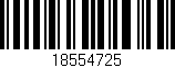 Código de barras (EAN, GTIN, SKU, ISBN): '18554725'