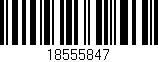 Código de barras (EAN, GTIN, SKU, ISBN): '18555847'