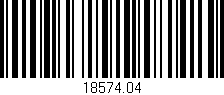 Código de barras (EAN, GTIN, SKU, ISBN): '18574.04'