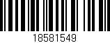 Código de barras (EAN, GTIN, SKU, ISBN): '18581549'