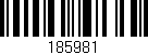 Código de barras (EAN, GTIN, SKU, ISBN): '185981'