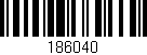 Código de barras (EAN, GTIN, SKU, ISBN): '186040'