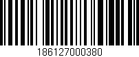 Código de barras (EAN, GTIN, SKU, ISBN): '186127000380'